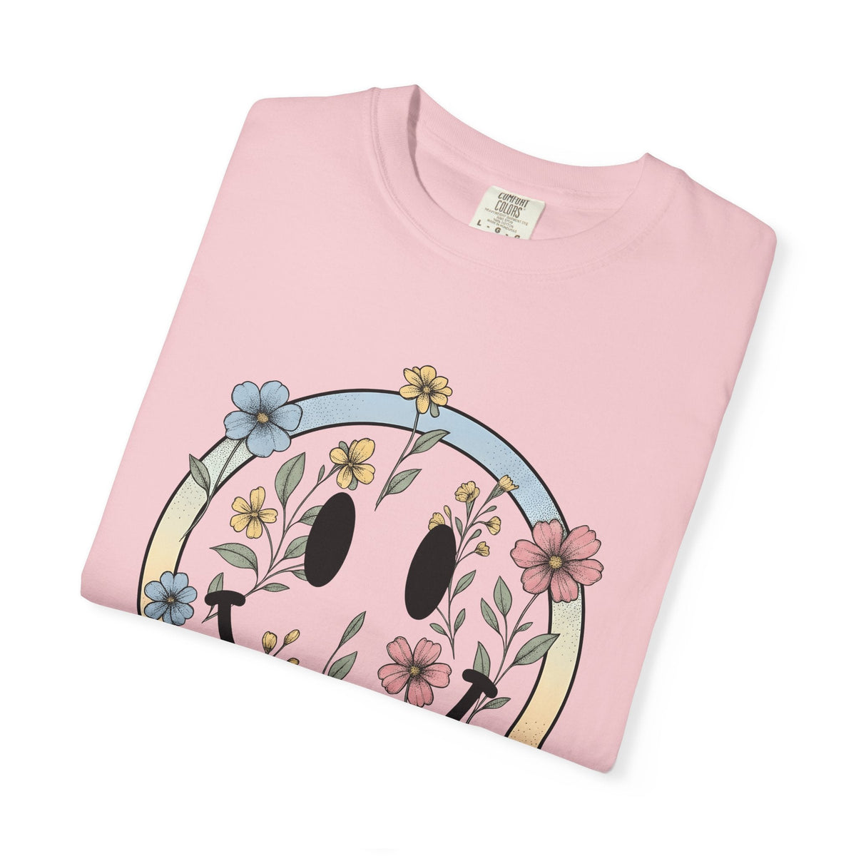 Smile Face Blossoms Shirt Boho Chic Flower Unisex Gift Hand product image 11