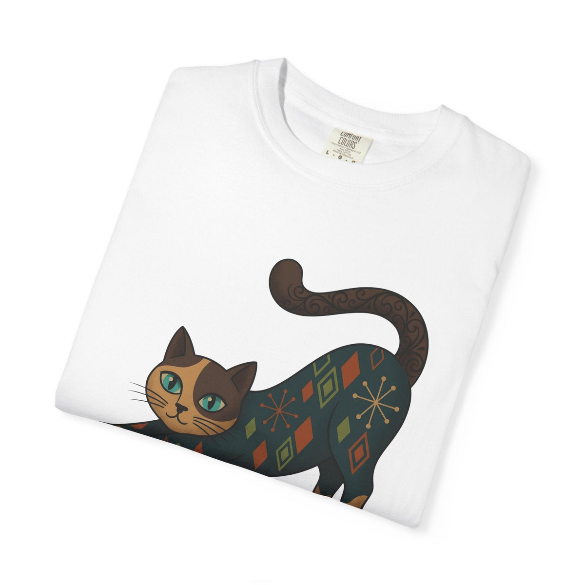 Stretching Cat Shirt Animal Unisex Gift Mid Century Tee product image 5