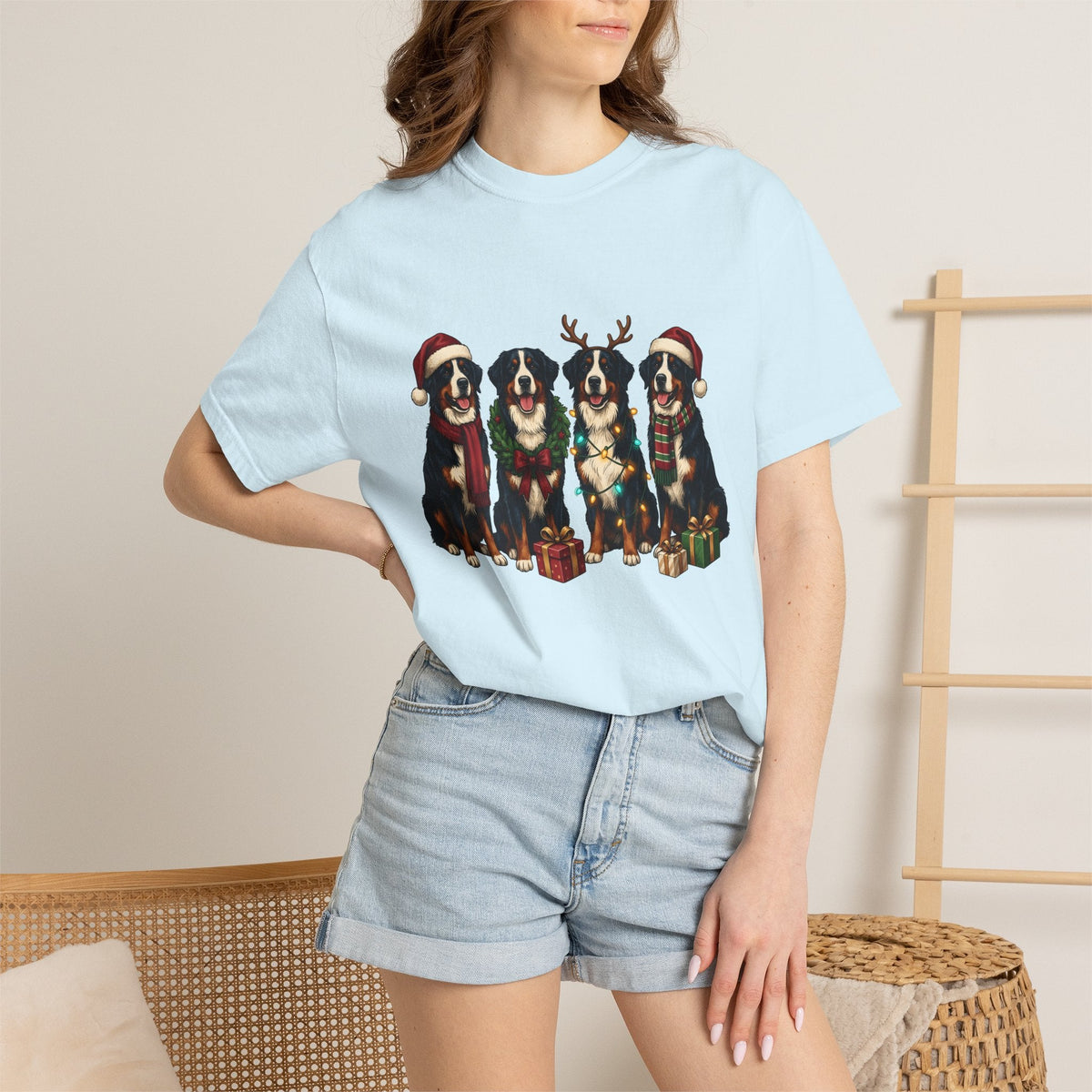 Bernese Mountain Dog Shirt Christmas Gift Women Holiday product image 9