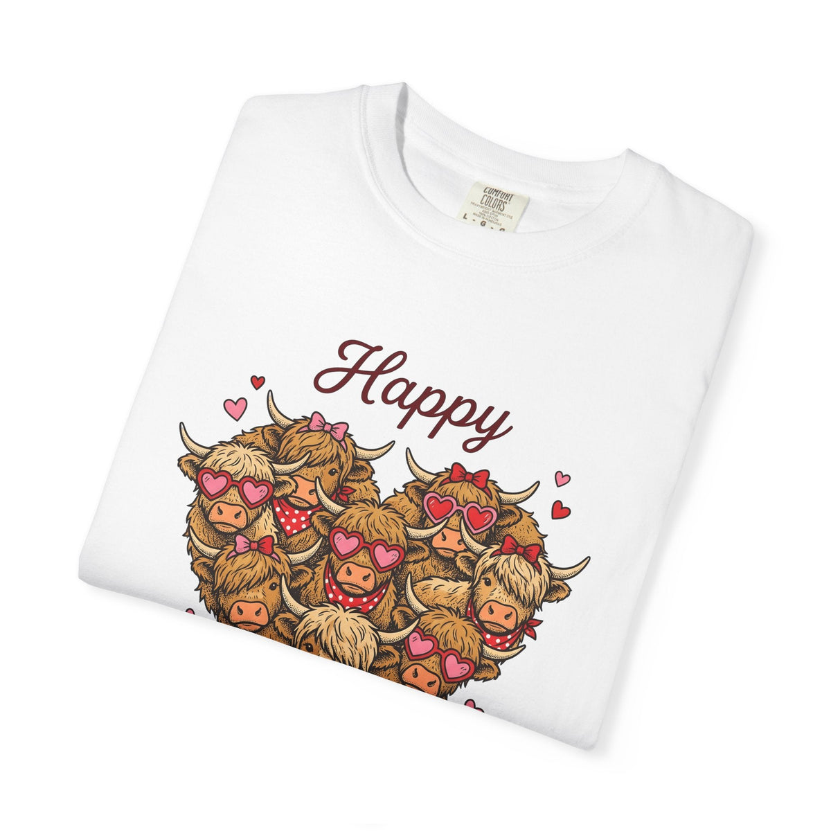 Highland Cows Shirt St Valentines Day Animal Gift Women product image 5