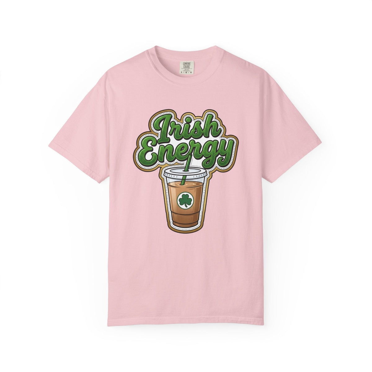 Iced Latte Glass Shirt St Patrick's Day Mocha Unisex Gift Comic Tee Coffee Cup