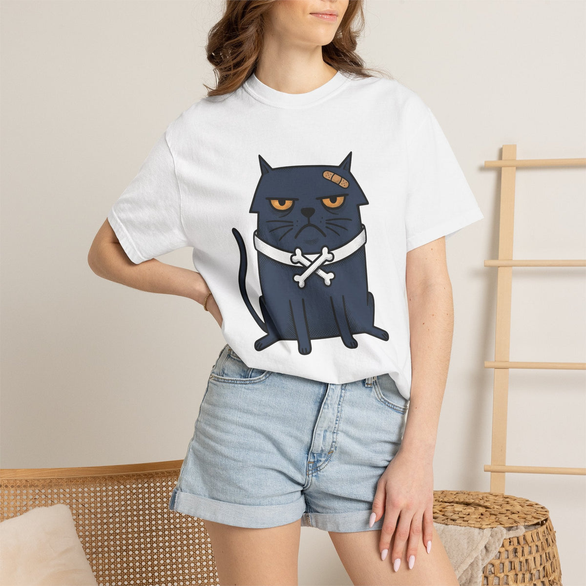 Angry Cat Shirt Joke Gift Women Comic Tee Kitty T-Shirt product image 6