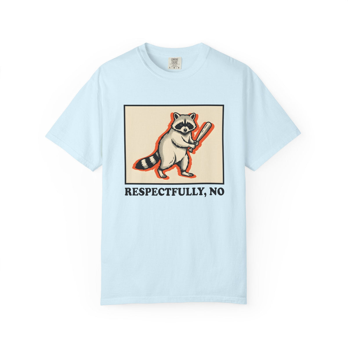 Raccoon Bat Shirt Funny Pets Unisex Gift Line Art Tee product image 2