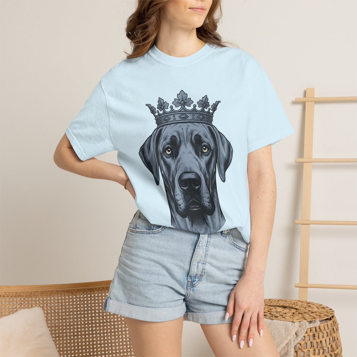 Dog Crown Shirt Animal Unisex Gift Tattoo Tee Tiara T-Shirt product image 9