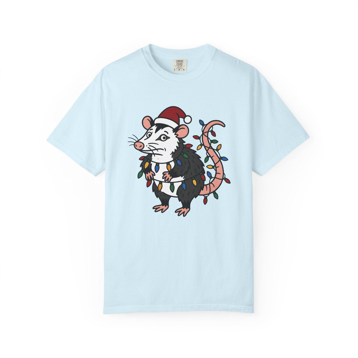 Possum Christmas Hat Shirt Christmas Pet Unisex Gift Doodle Tee Opossum T-Shirt