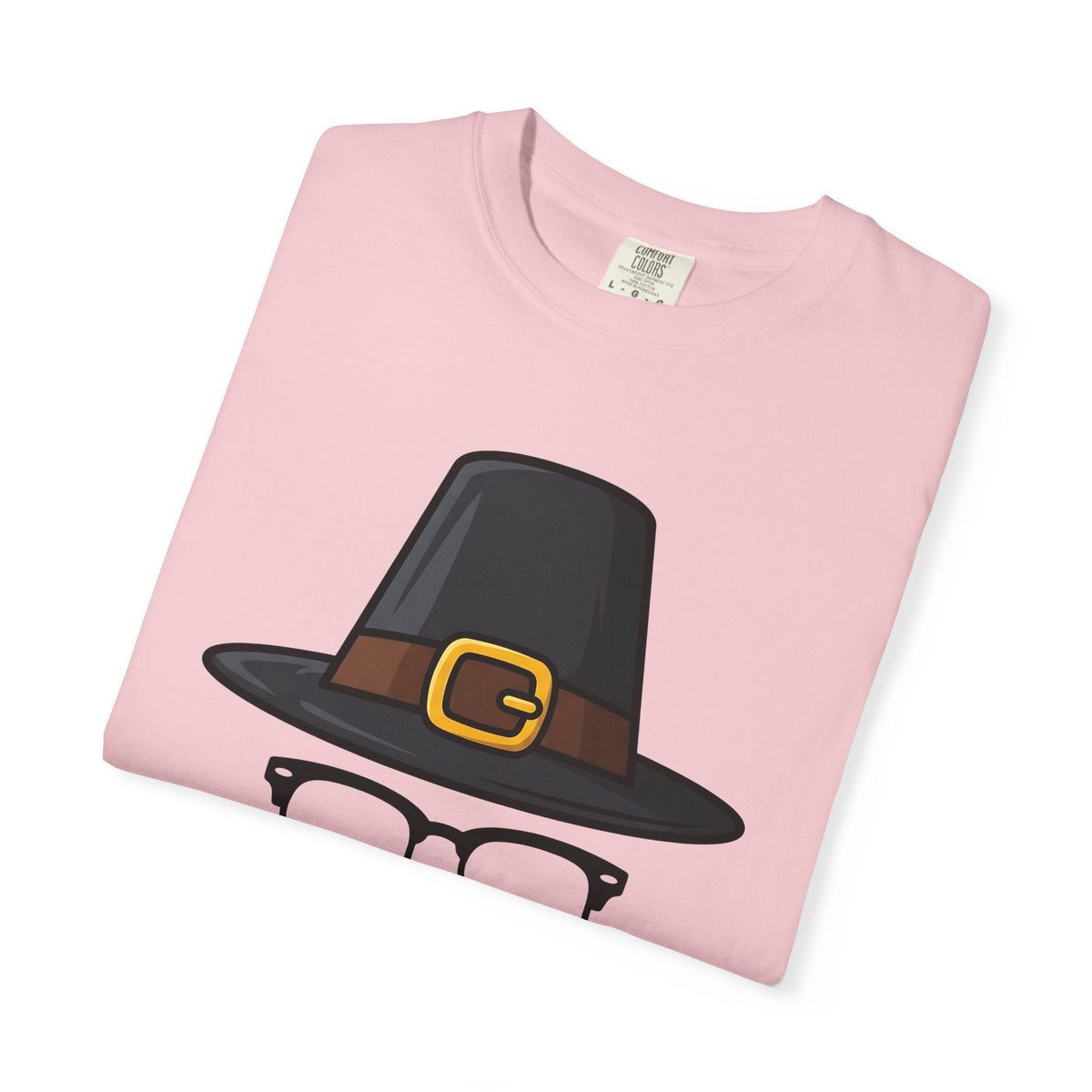 Pilgrim Hat Cartoon T-Shirt – Funny Thanksgiving Prank Humor, Unisex Graphic Tee