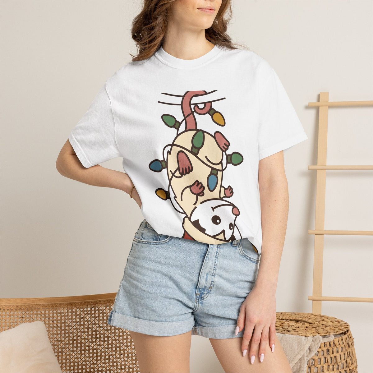 Opossum Santa Hat Shirt Christmas Pet Unisex Gift Comic Tee Possum T-Shirt Xmas