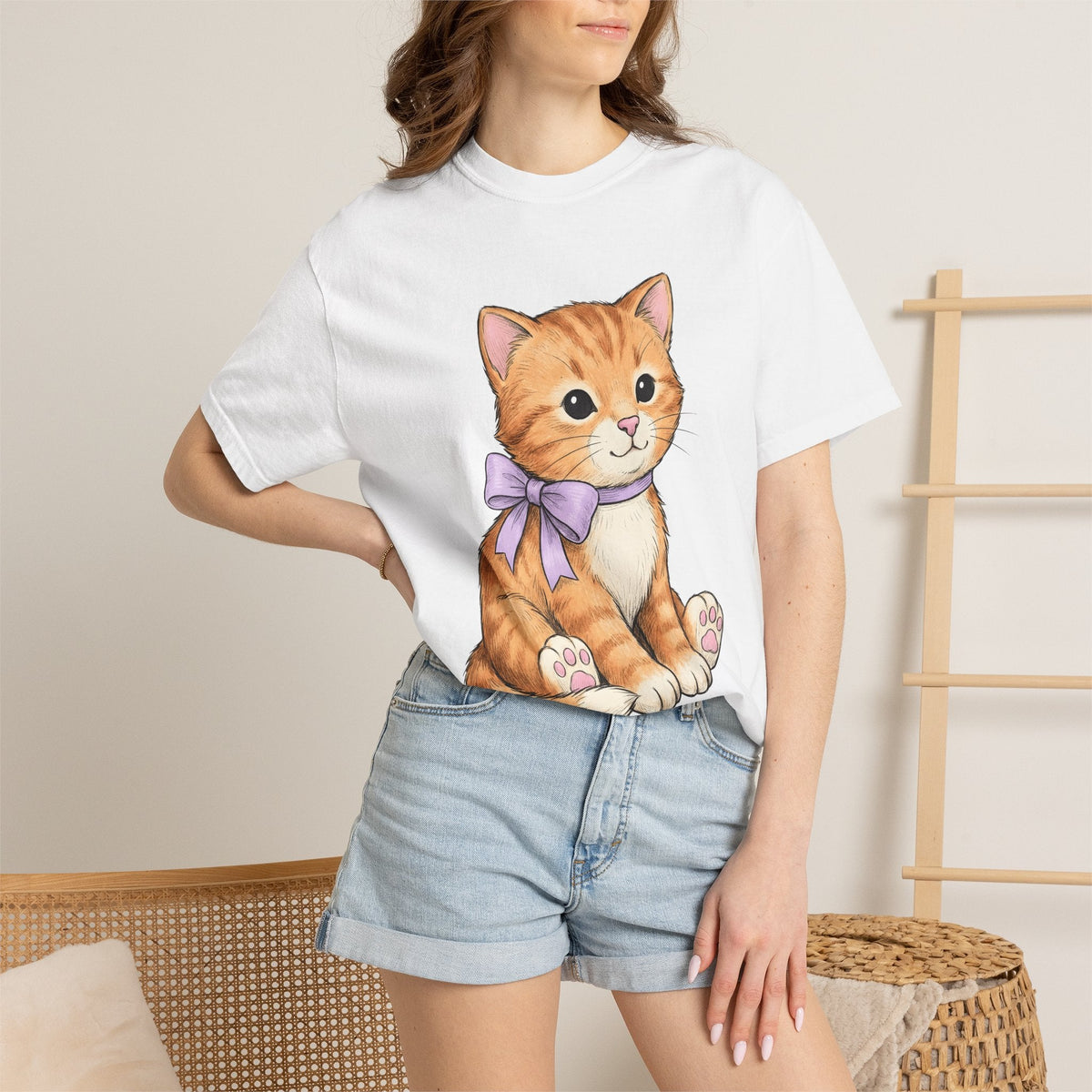 Ginger Cat Shirt Animal Unisex Gift Kawaii Tee Kitten product image 6