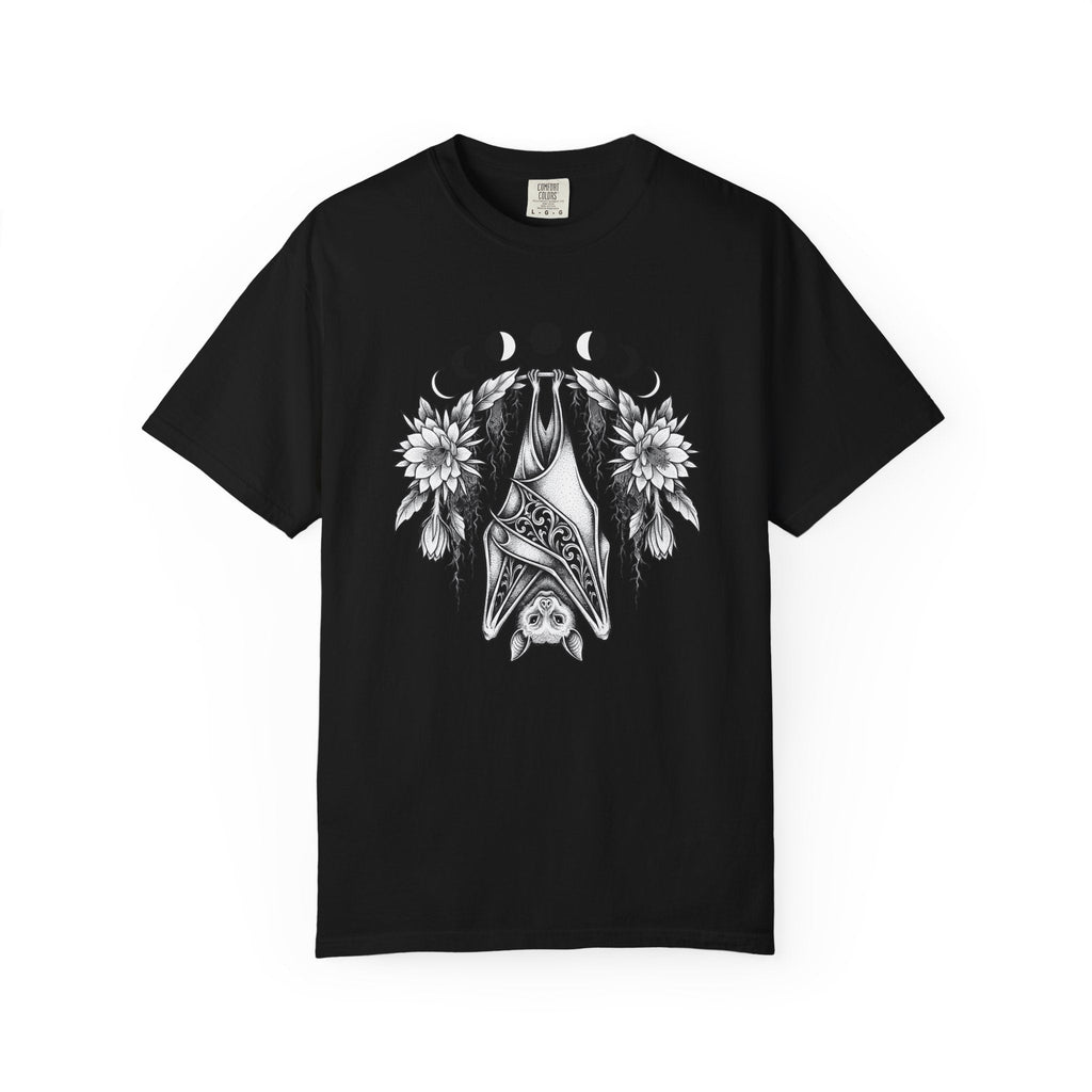 Bat Flower Shirt Halloween Magic Unisex Gift Dark Art Tee product image 4