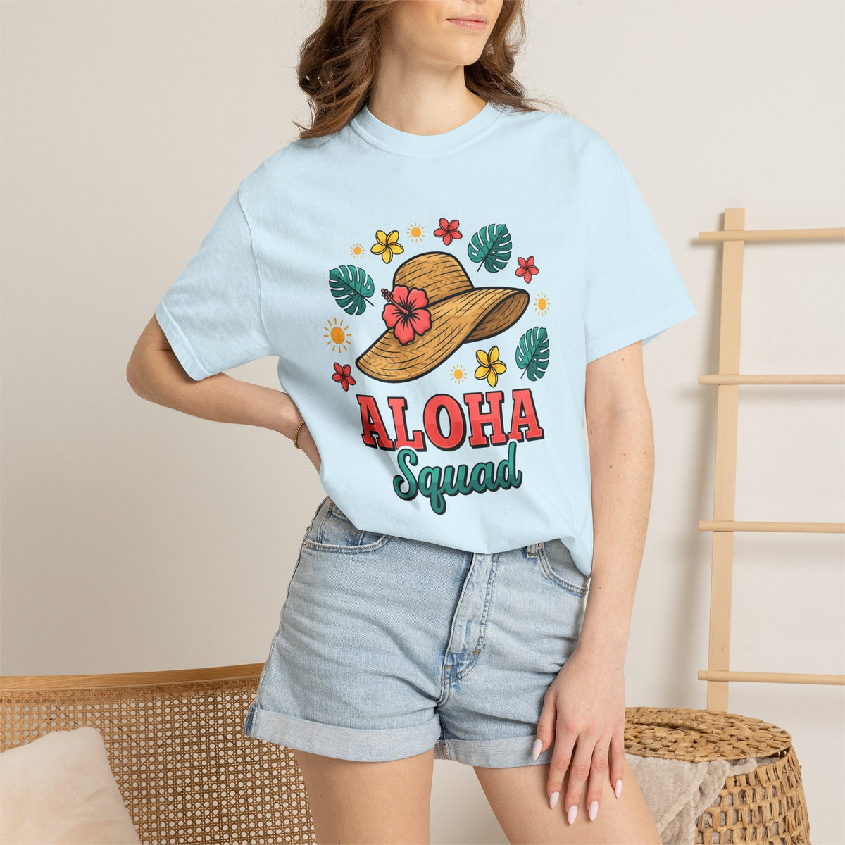 Wide Brim Hat Shirt Summer Getaway Unisex Gift Paradise Tee Sun Hat T-Shirt