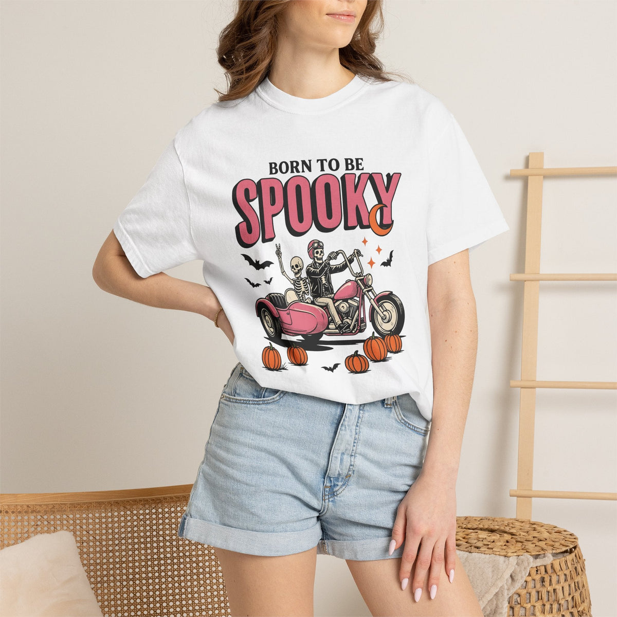 Skeleton Bike Shirt Halloween Motorbike Unisex Gift Graphic product image 7