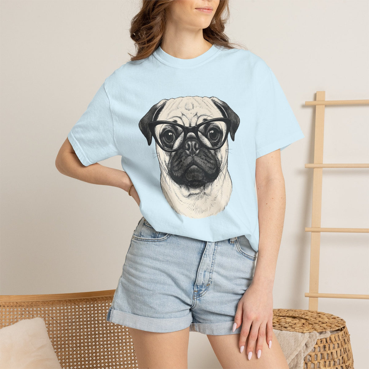 Pug Canine Shirt Dog Wildlife Unisex Gift Line Art Tee product image 9