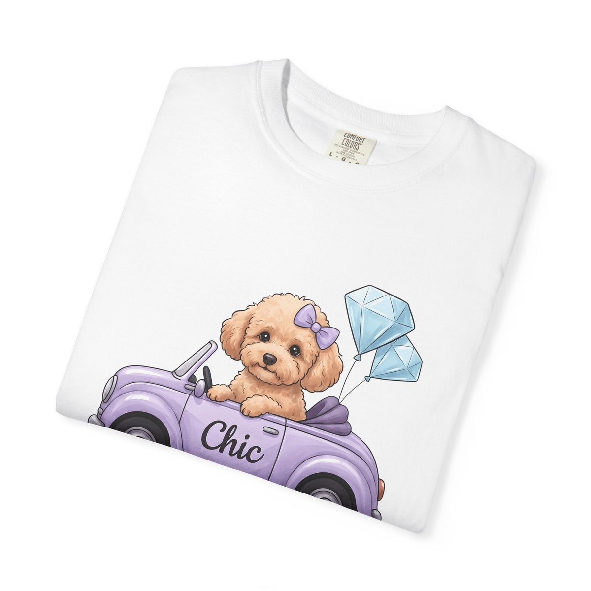 Poodle Automobile Shirt Dog Clothing Gift Women Sweet Tee product image 5