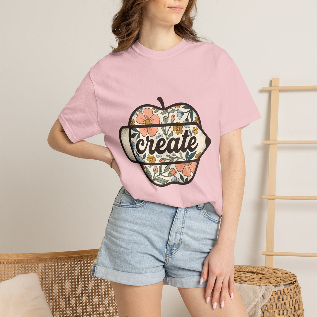 Flower Apple Pen Shirt Teachers School Unisex Gift Hippie product image 12