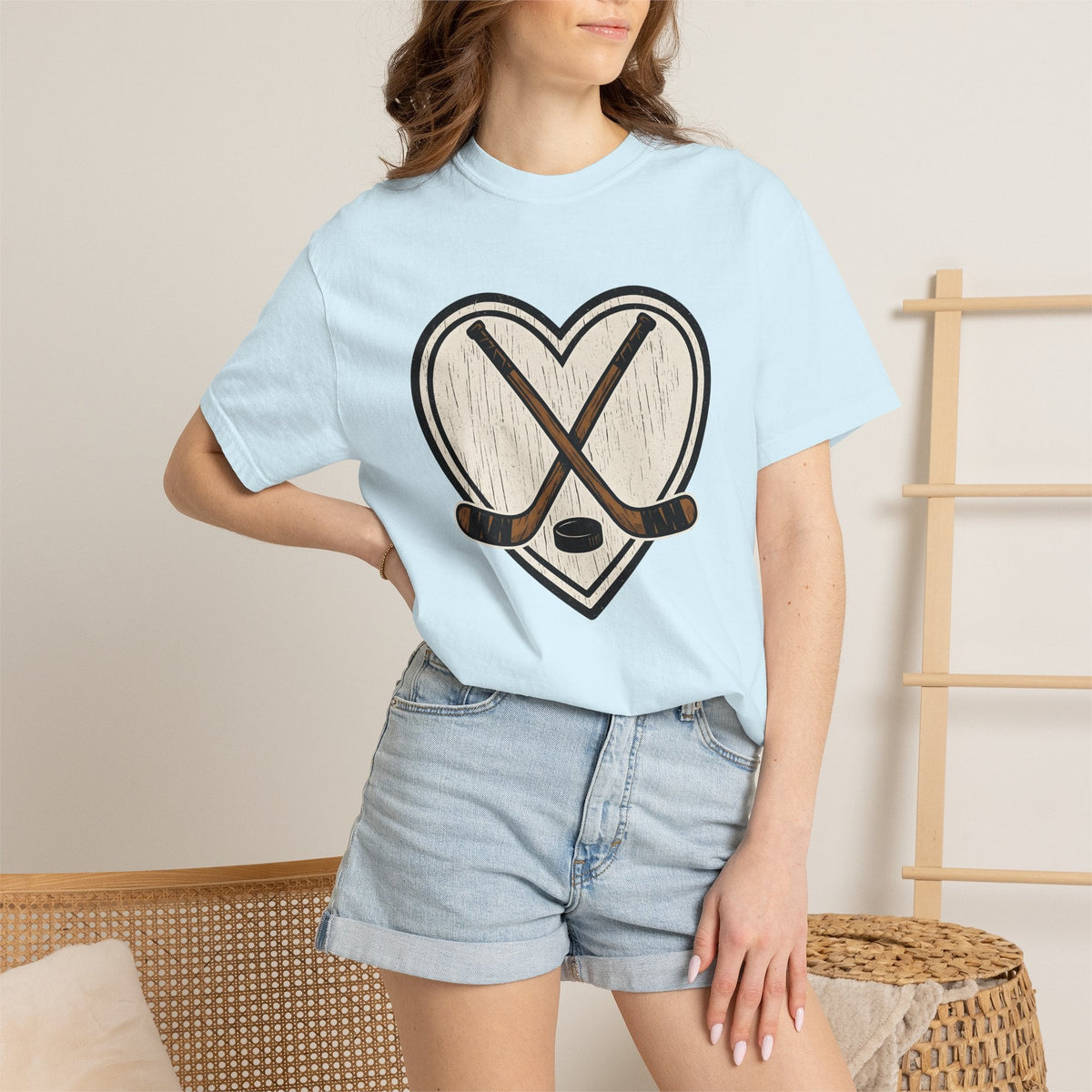 Hockey Sticks Heart Shirt Mom Competition Gift Women Line product image 9