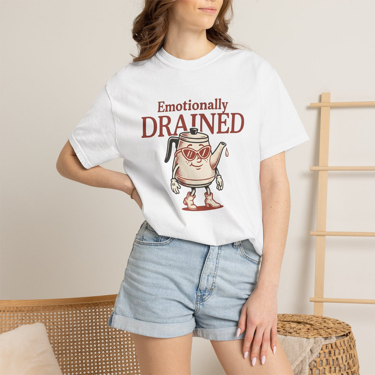Kettle Illustration Shirt Coffee Comedy Unisex Gift Sketch Tee Teapot T-Shirt
