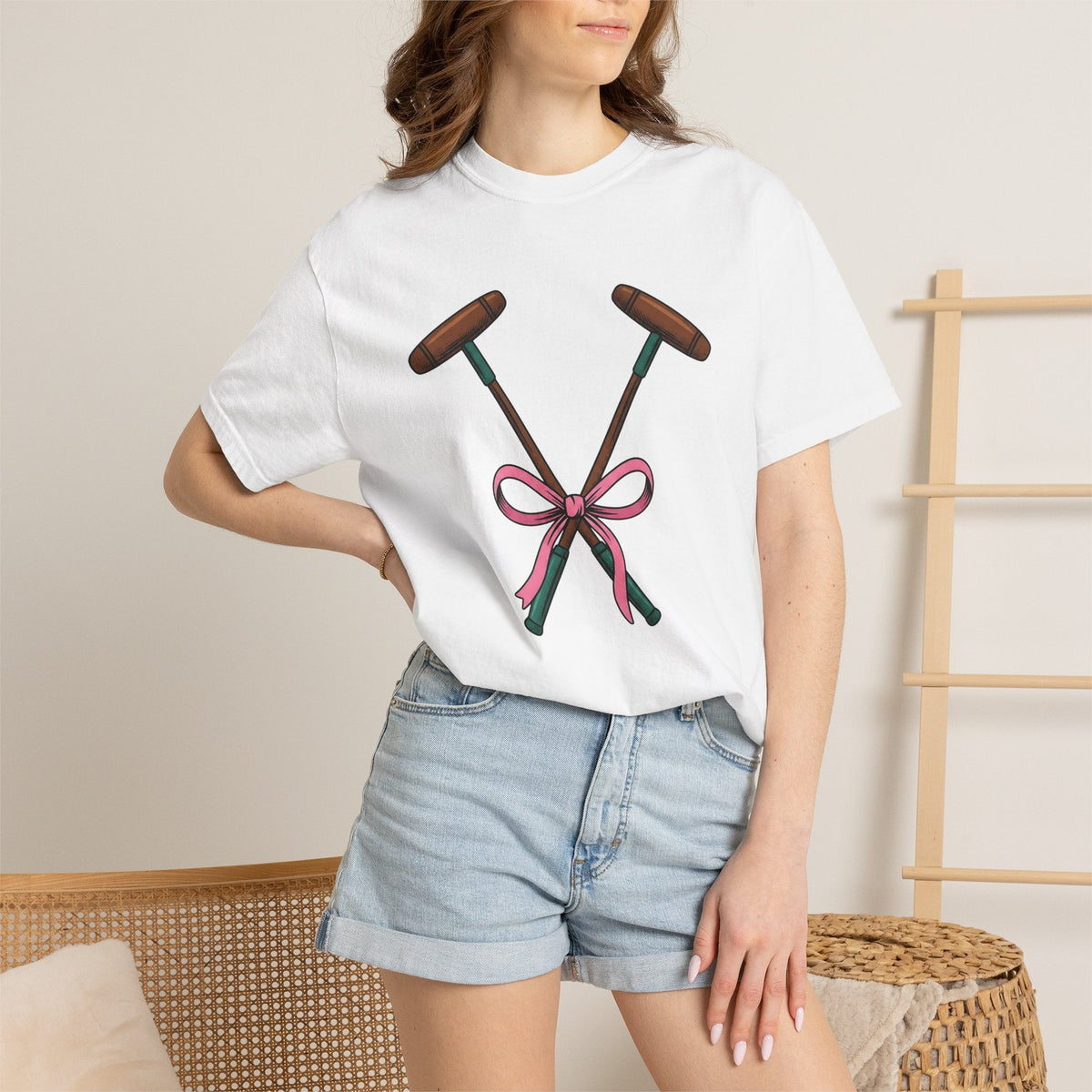 Polo Sticks Shirt Sports Horseback Unisex Gift Sketch Tee product image 6