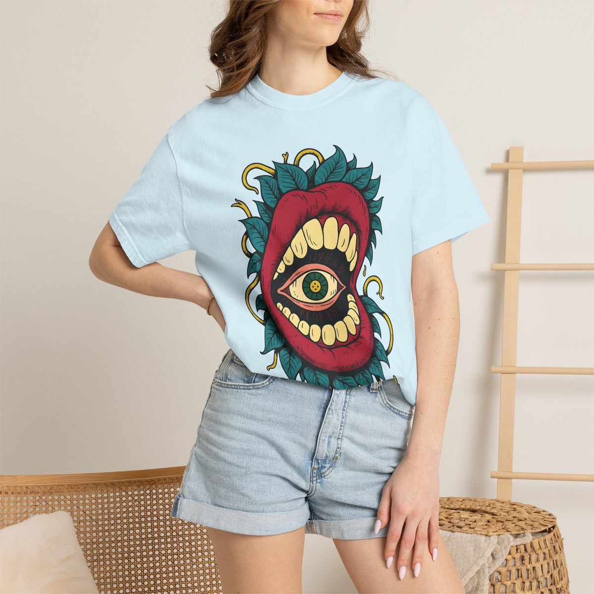 Surreal Mouth Eye Shirt Boho Chic Gothic Gift Women Tattoo product image 10