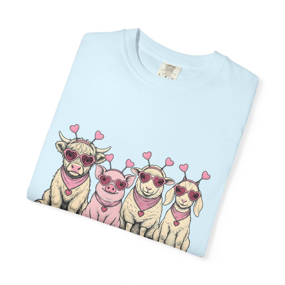 Barnyard Animals Shirt St Valentines Day Pets Gift Women product image 8