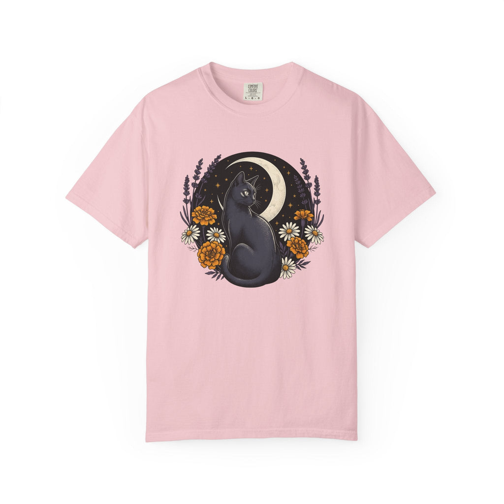 Black Kitten Shirt Cat Flower Gift Women Bohemian Tee product image 3