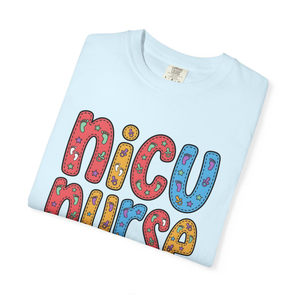 Baby Footprint Initials Shirt Nurse Clinic Unisex Gift product image 8