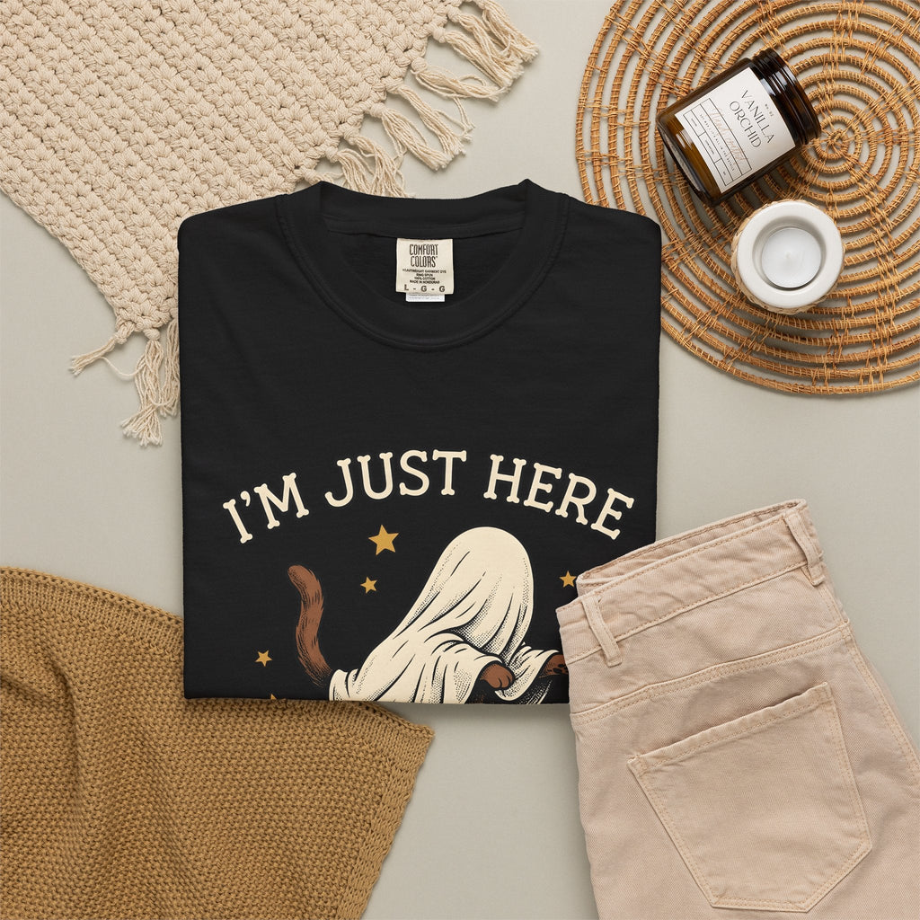Cat Ghost Shirt Halloween Unisex Gift Vintage Tee Specter product image 16