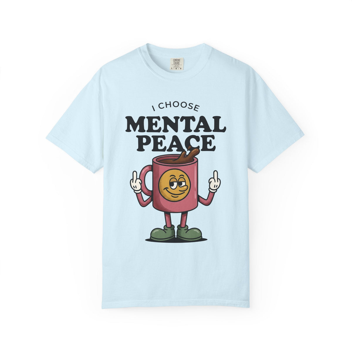 Hot Coffee Character Shirt Coffee Gag Unisex Gift Line Art Tee Coffee T-Shirt