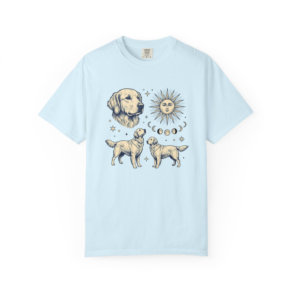 Golden Retriever Shirt Dog Planets Gift Women Sketch Tee product image 2