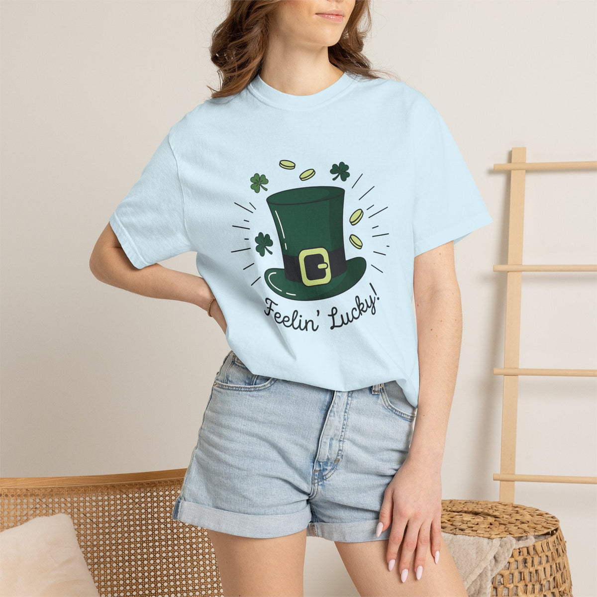 Leprechaun Hat Shirt St Patrick's Day Festival Unisex Gift Hand Drawn Tee Top
