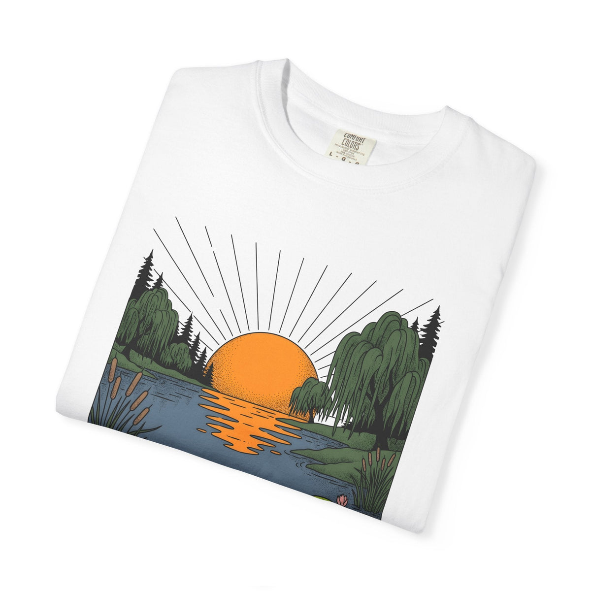 Twilight Lake Scene Shirt Nature Wildlife Gift Women Garden product image 5
