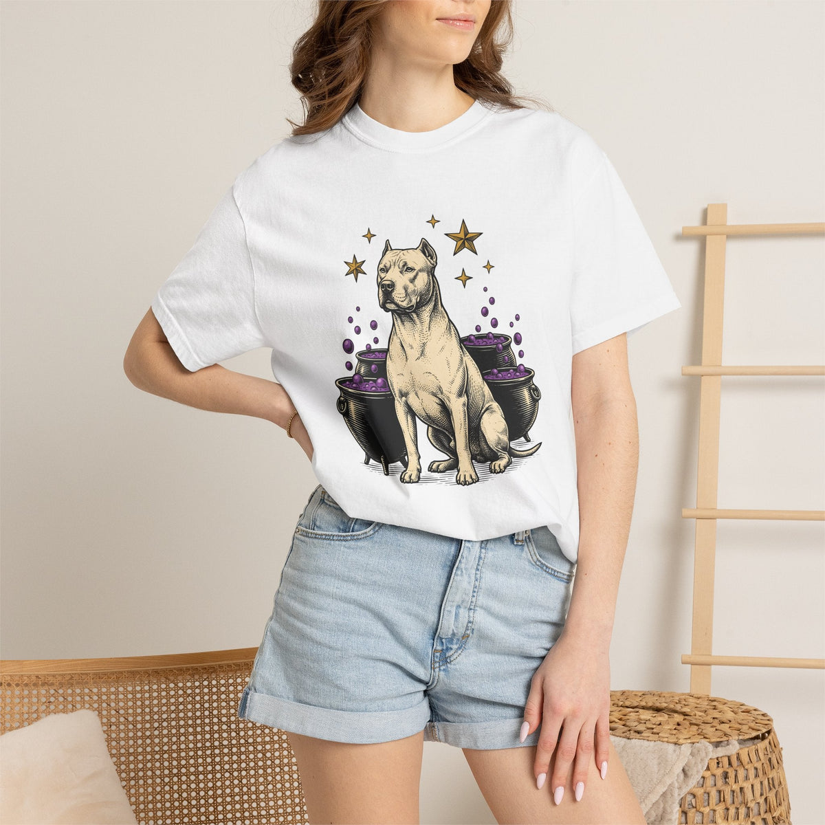 Pitbull Pup Shirt Dog Fall Unisex Gift Classic Graphic Tee product image 6