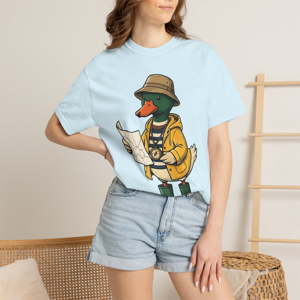 Duck Wanderer Shirt Cute Critter Unisex Gift Line Art Tee product image 9