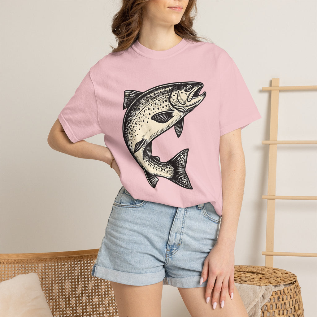Brown Trout Shirt Fishing Nature Unisex Gift Old School Tee product image 12