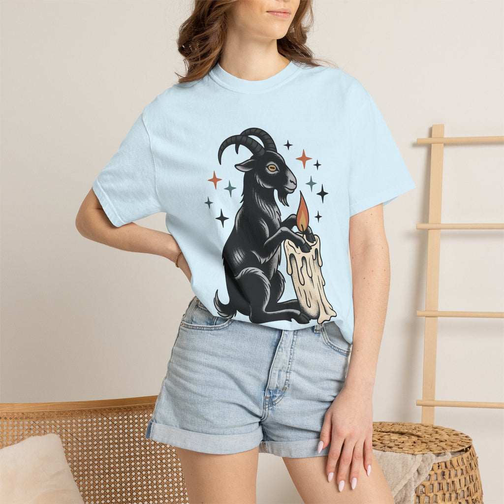 Goat Candle Shirt Boho Chic Gothic Unisex Gift Tattoo Tee product image 9