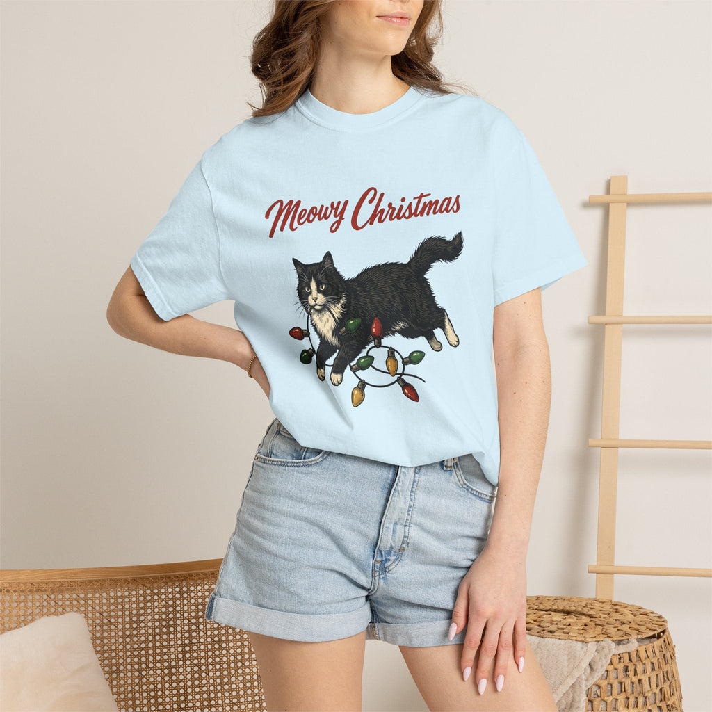 Black Kitty Shirt Christmas Animal Unisex Gift Sketch Tee product image 9