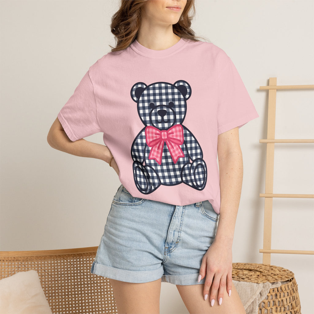 Plaid Teddy Bear Shirt Cute Animal Unisex Gift Kawaii Tee product image 12