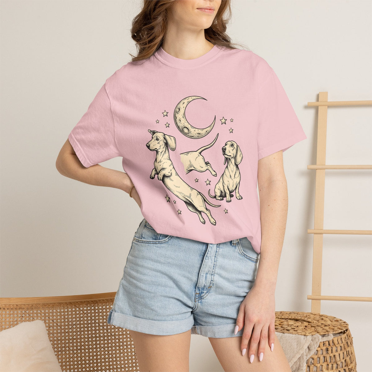 Dachshund Pups Shirt Dog Astrology Unisex Gift Sketch Tee product image 12