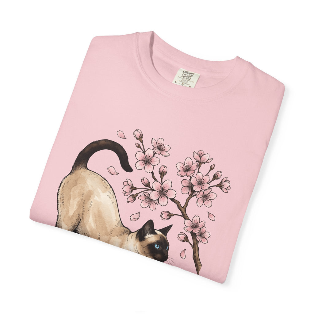 Siamese Kitten Shirt Cat Flower Unisex Gift Painting Tee product image 11