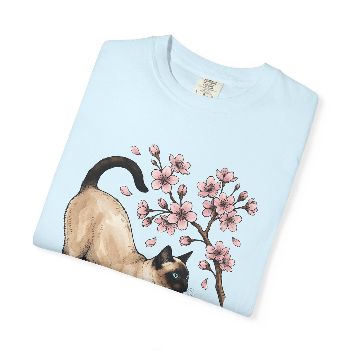 Siamese Kitten Shirt Cat Flower Unisex Gift Painting Tee product image 8