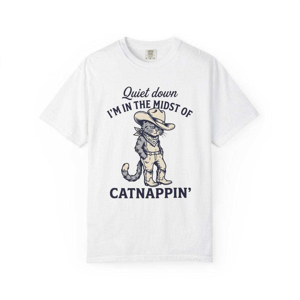 Cat Cowboy Shirt Country Unisex Gift Animated Tee Kitty product image 1