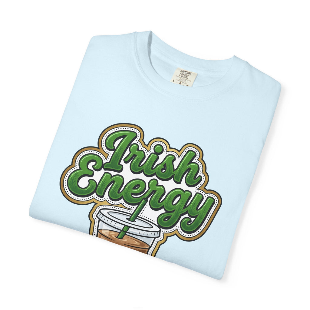 Iced Latte Glass Shirt St Patrick's Day Mocha Unisex Gift Comic Tee Coffee Cup
