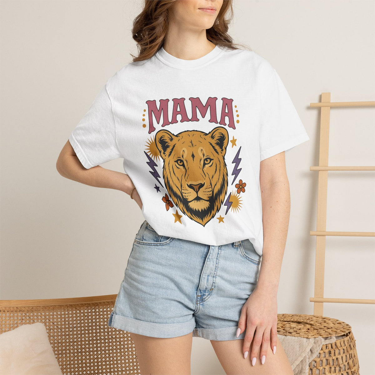 Lion Head Shirt Animals & Flowers Motherhood Gift for Women product image 6