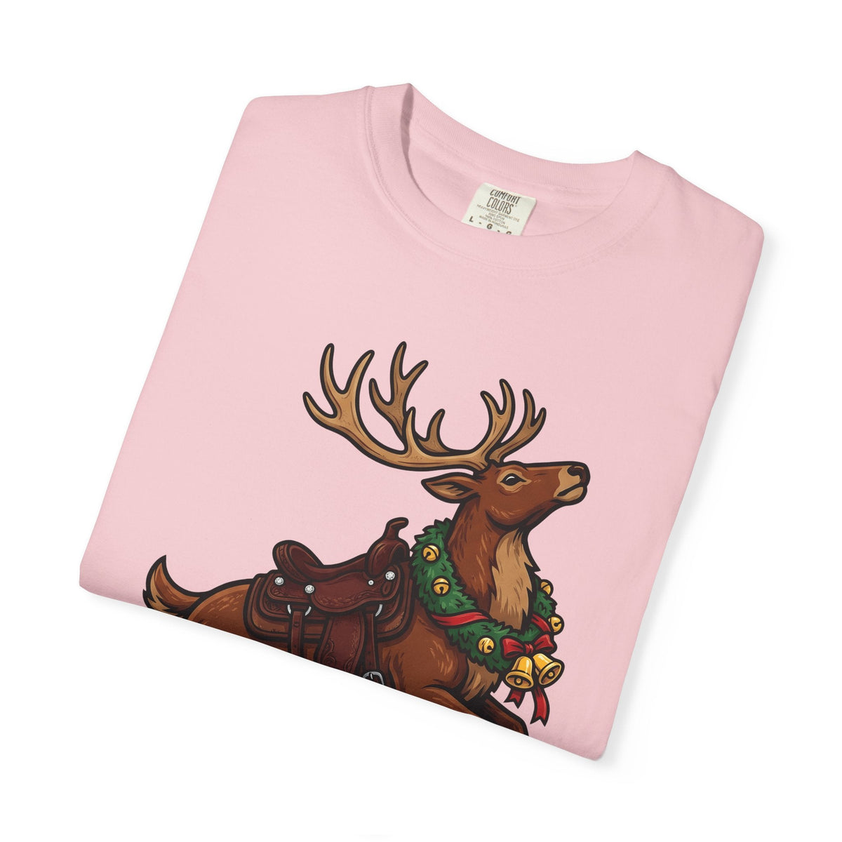 Elk Saddle Shirt Christmas Pets Unisex Gift Animated Tee Saddle Blanket T-Shirt