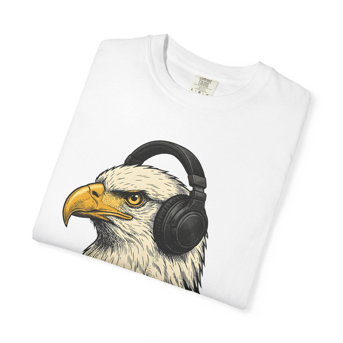 Eagle Headphones Shirt Animals Music Unisex Gift Hand Drawn product image 5
