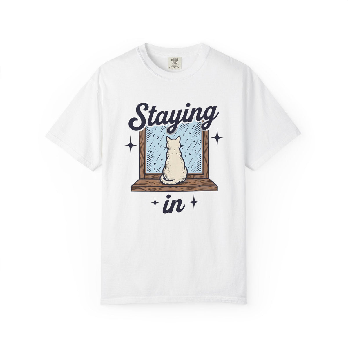 Cat Window Shirt Decor Gift Women Sketch Tee Perch T-Shirt product image 1