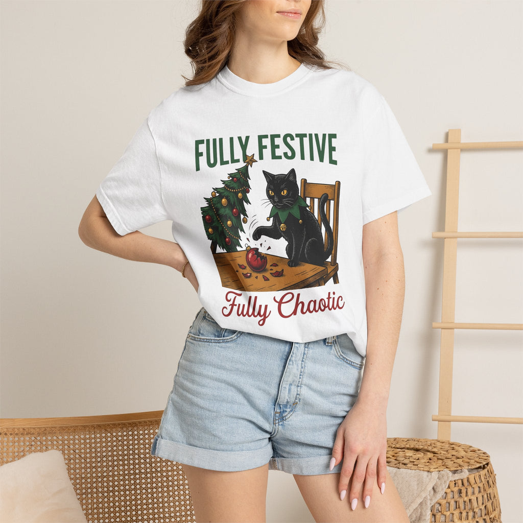 Black Cat Shirt Christmas Animal Unisex Gift Hand Drawn Tee product image 6