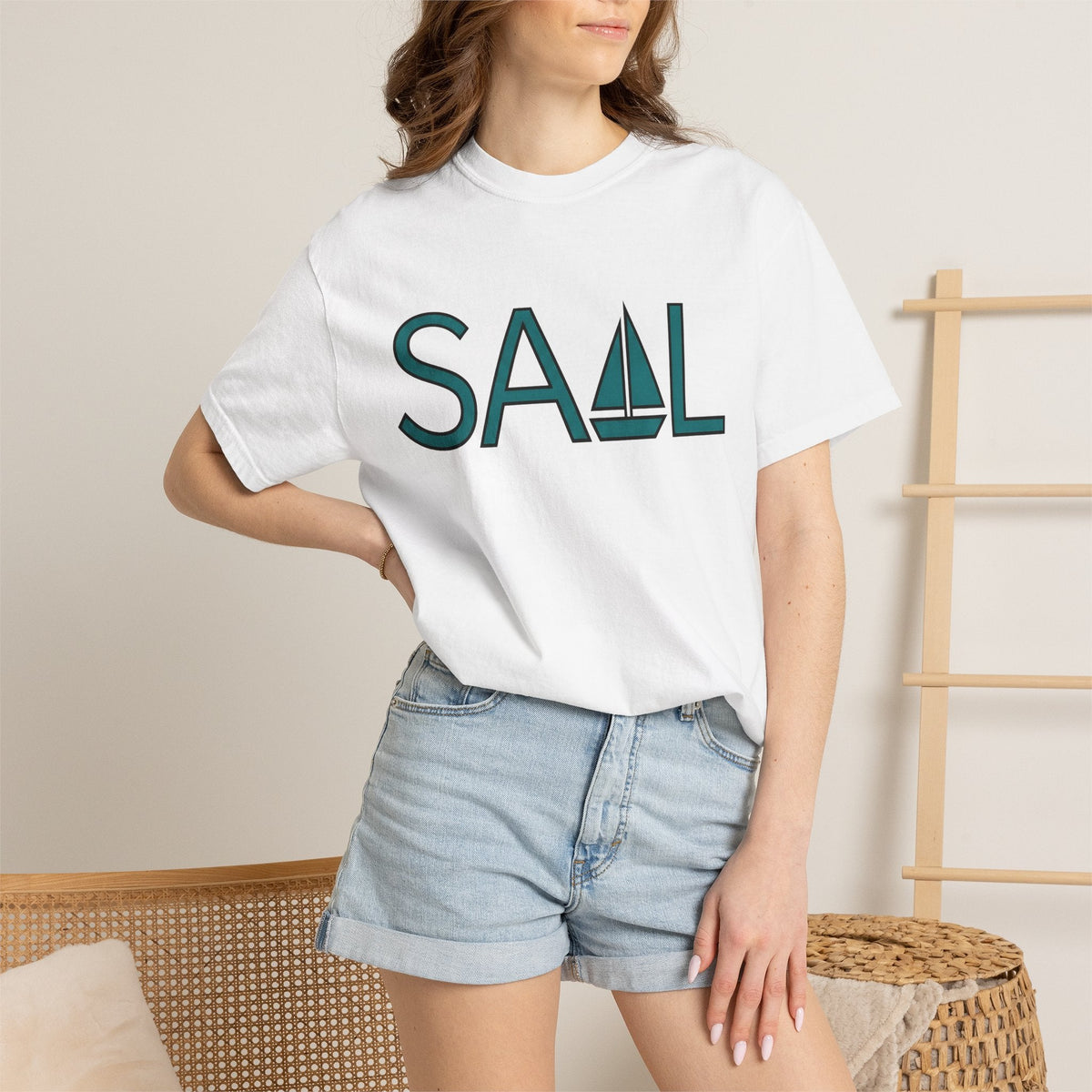 Sailboat Art Shirt Sailing Ocean Unisex Gift Basic Tee product image 6