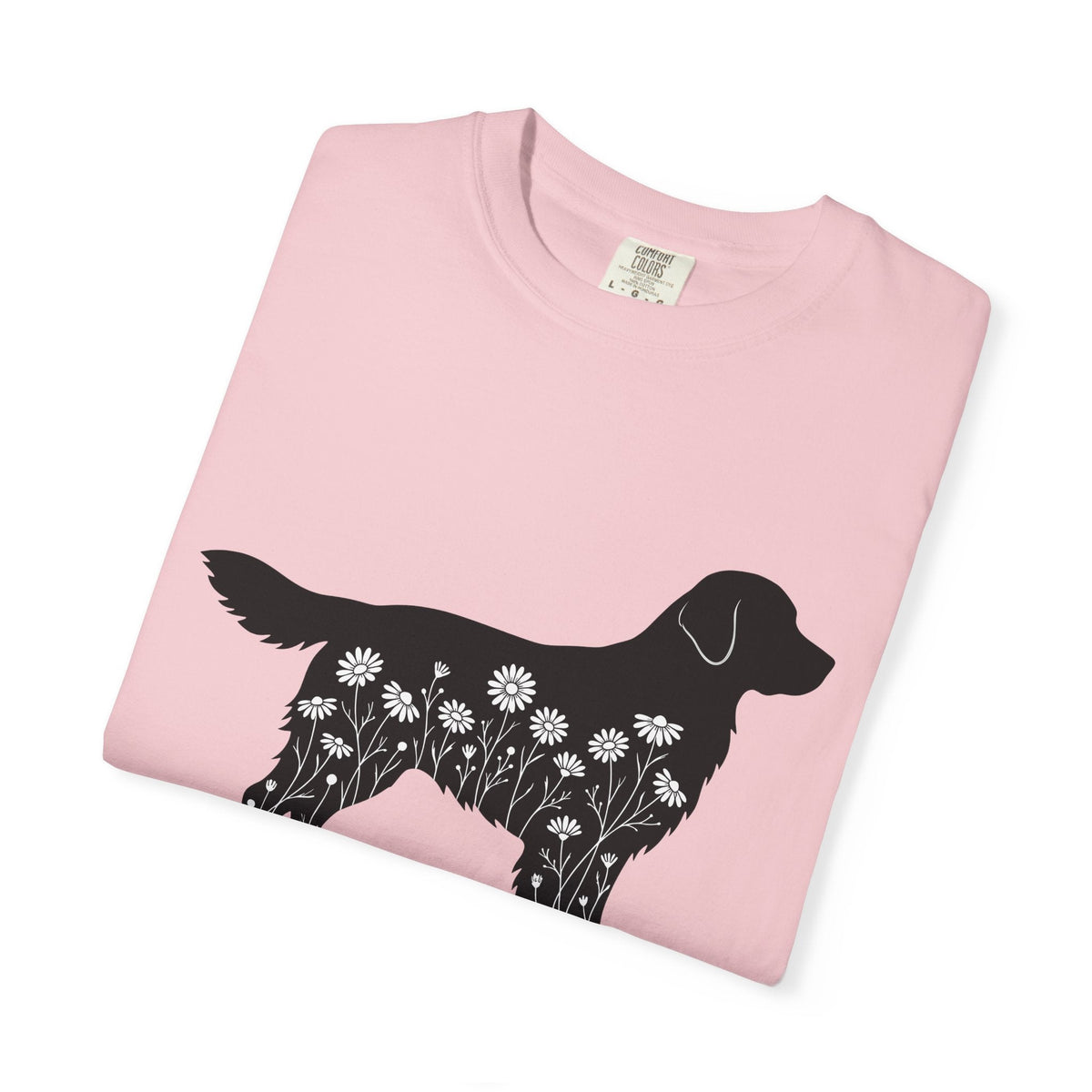 Dog Outline Shirt Flower Unisex Gift Floral Tee Puppy product image 11