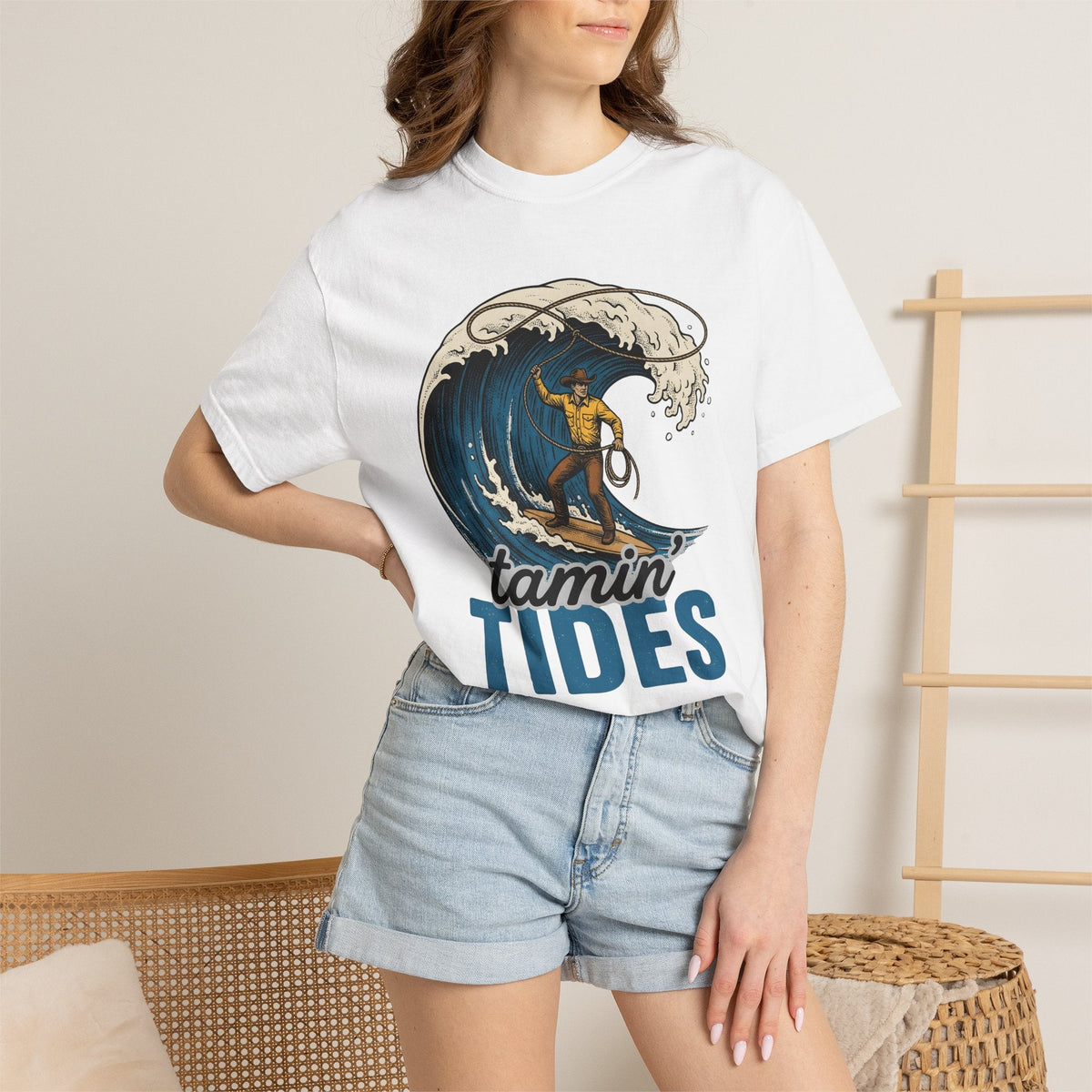 Cowboy Surfer Shirt Beach Unisex Gift Vintage Tee T-Shirt product image 6