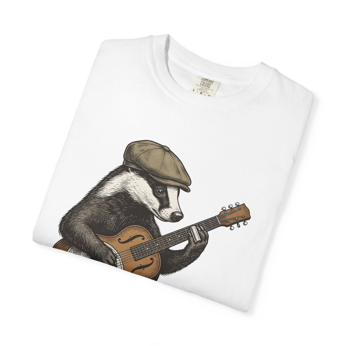 Badger Guitar Shirt Animals Melody Unisex Gift Antique Tee product image 5